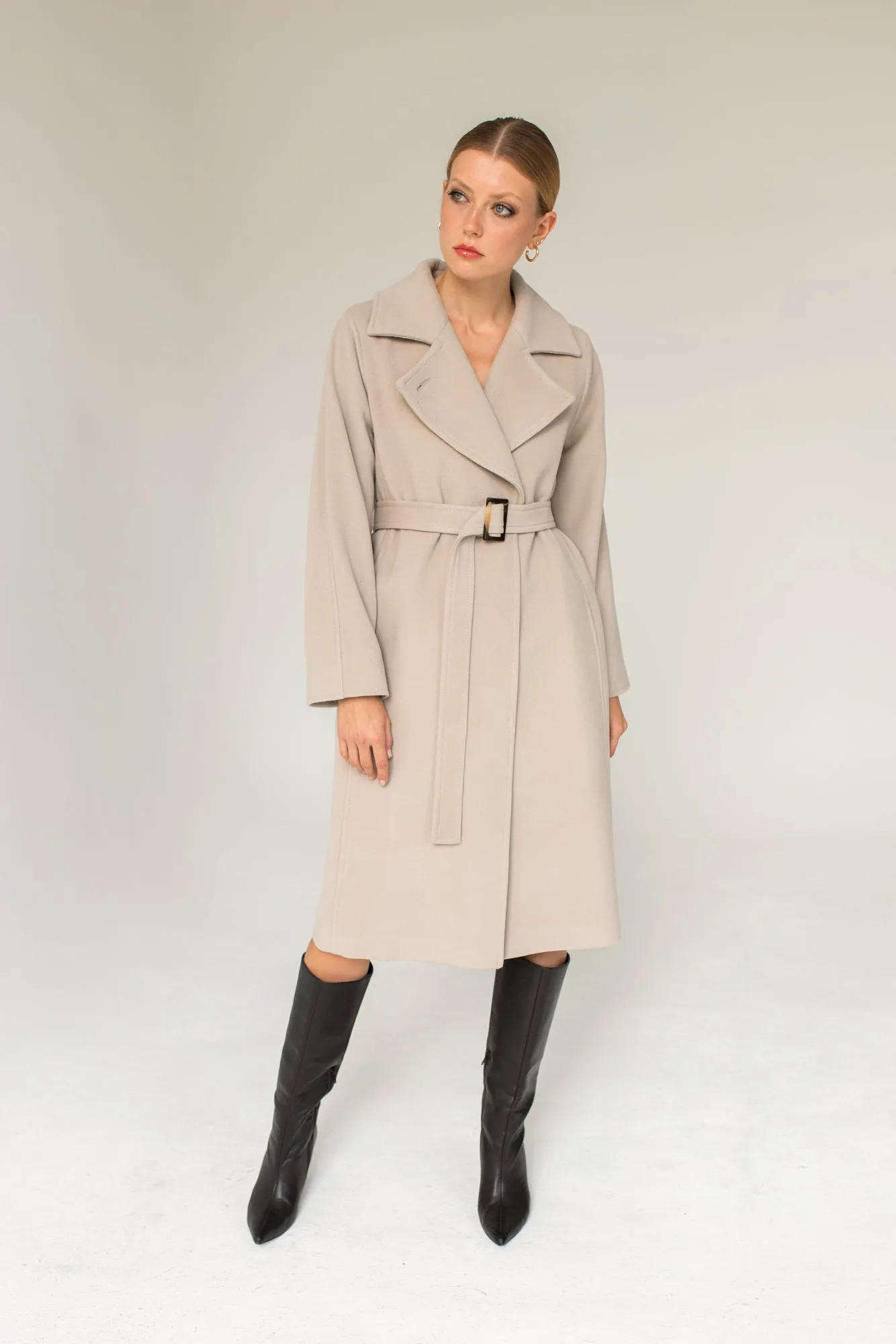 Classic Cashmere Coat Beige