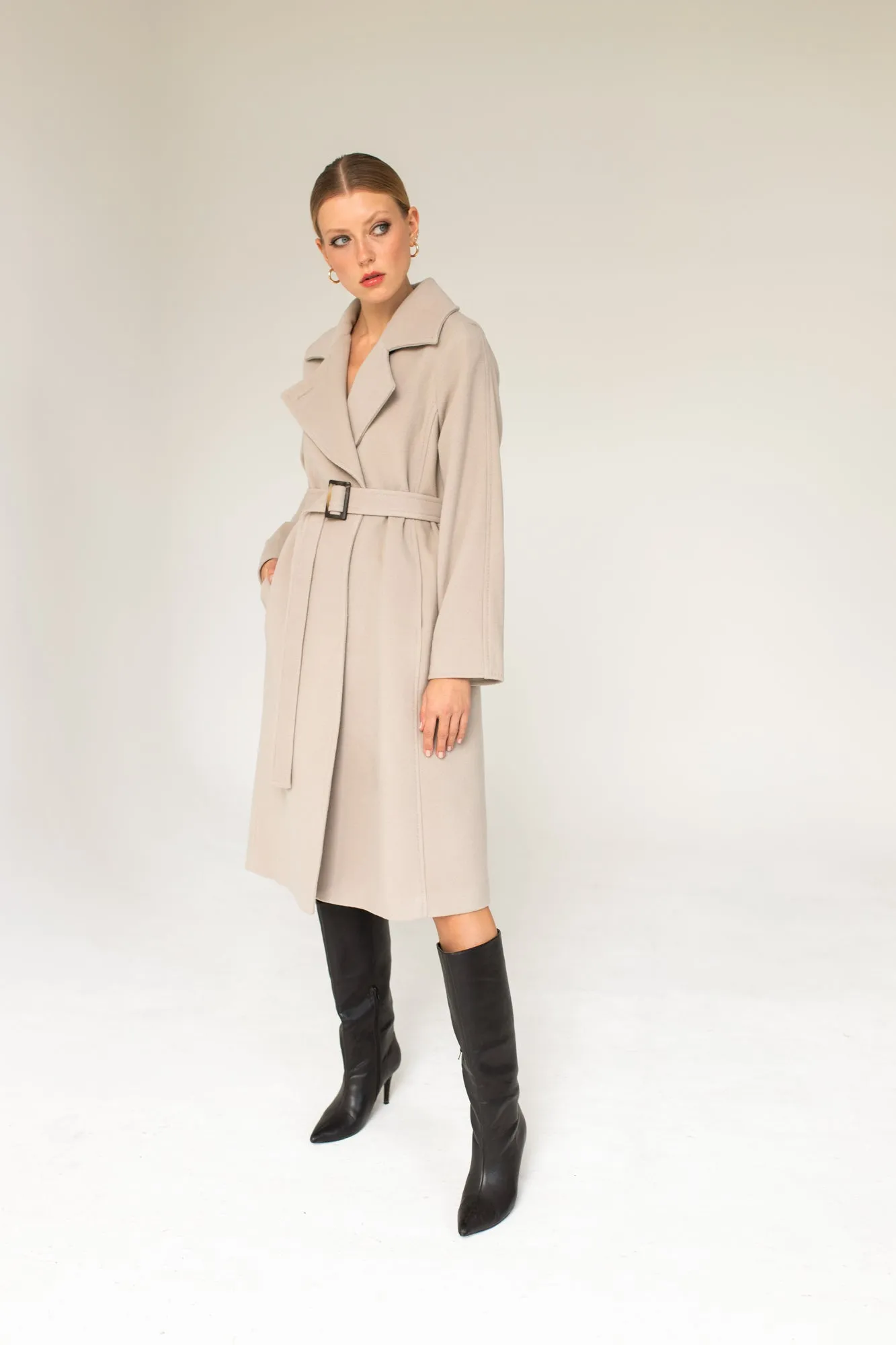 Classic Cashmere Coat Beige