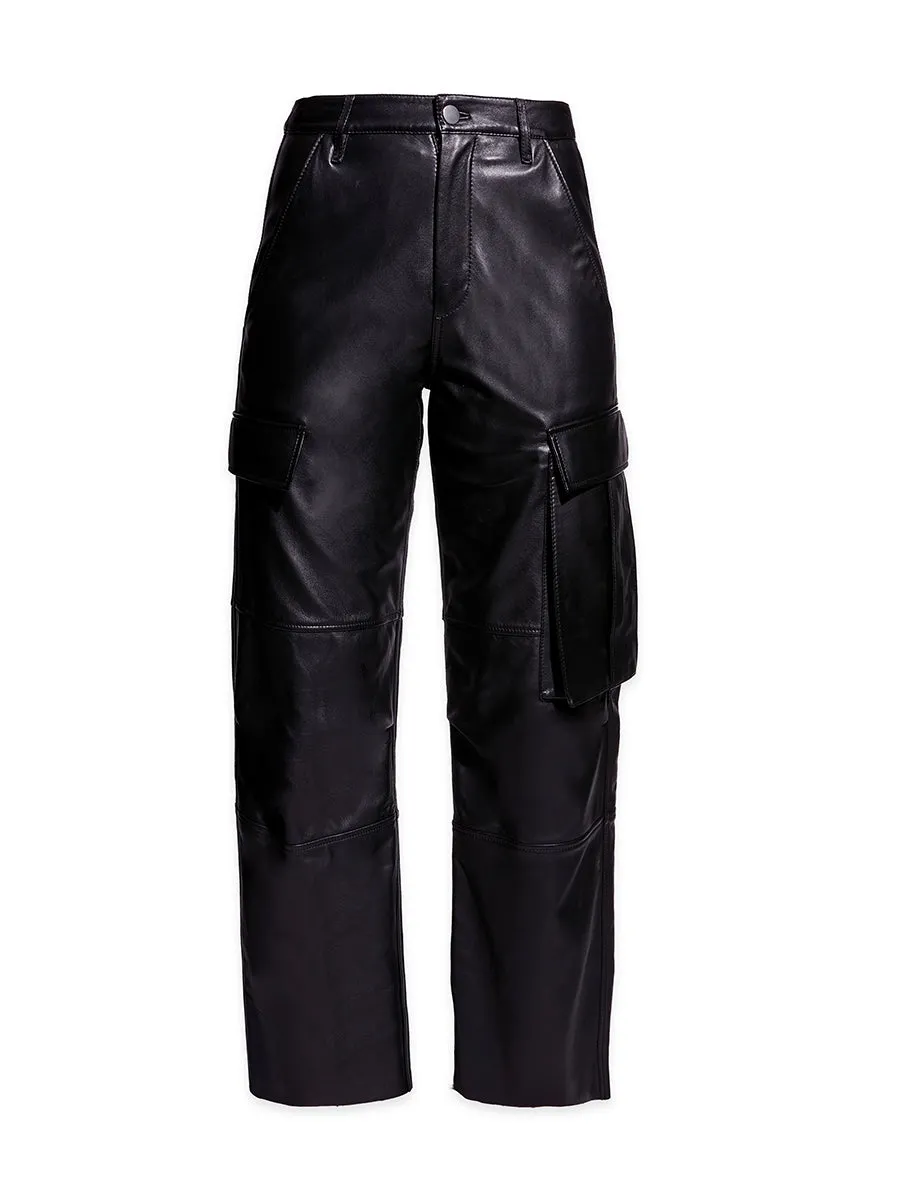 COLE UPCYCLED LEATHER CARGO PANTS