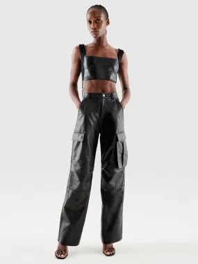 COLE UPCYCLED LEATHER CARGO PANTS