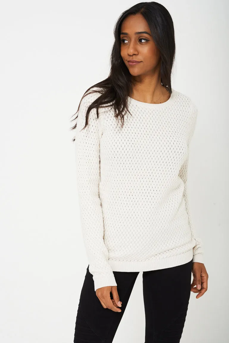 Cream Jumper in Cable Knit