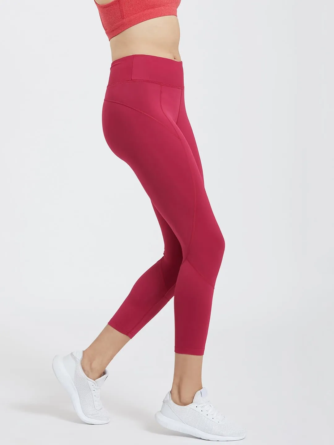 Creeluxe Curve Defining Crimson Ankle Length Leggings