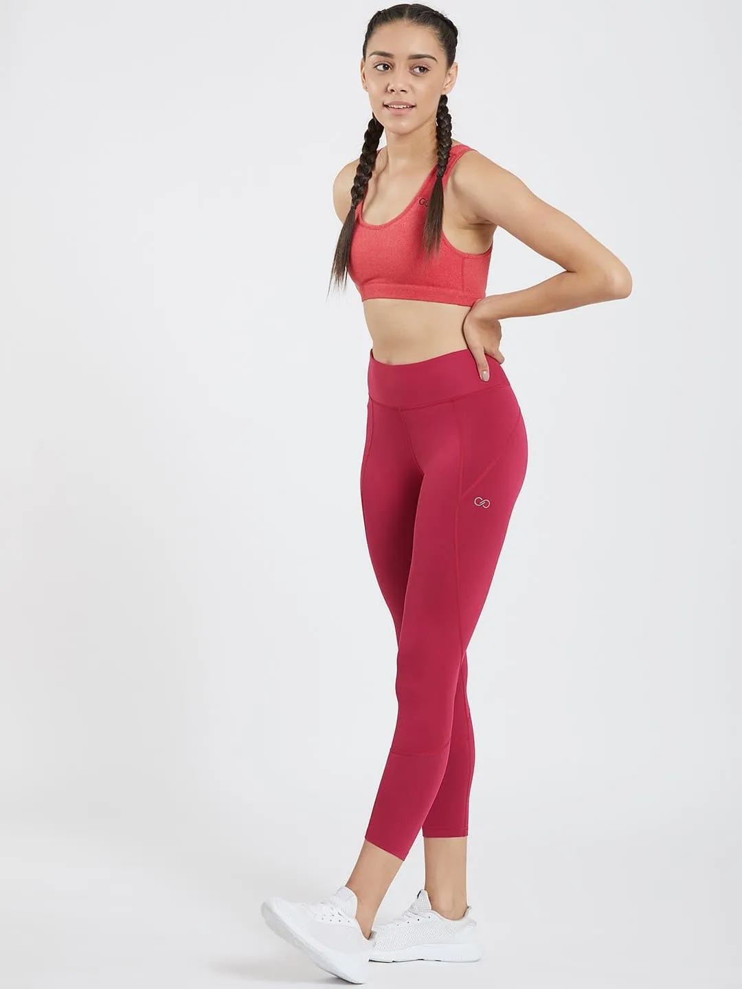 Creeluxe Curve Defining Crimson Ankle Length Leggings