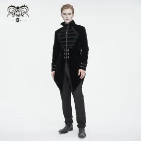 CT21501 black Gothic stand collar tuxedo men's jacket