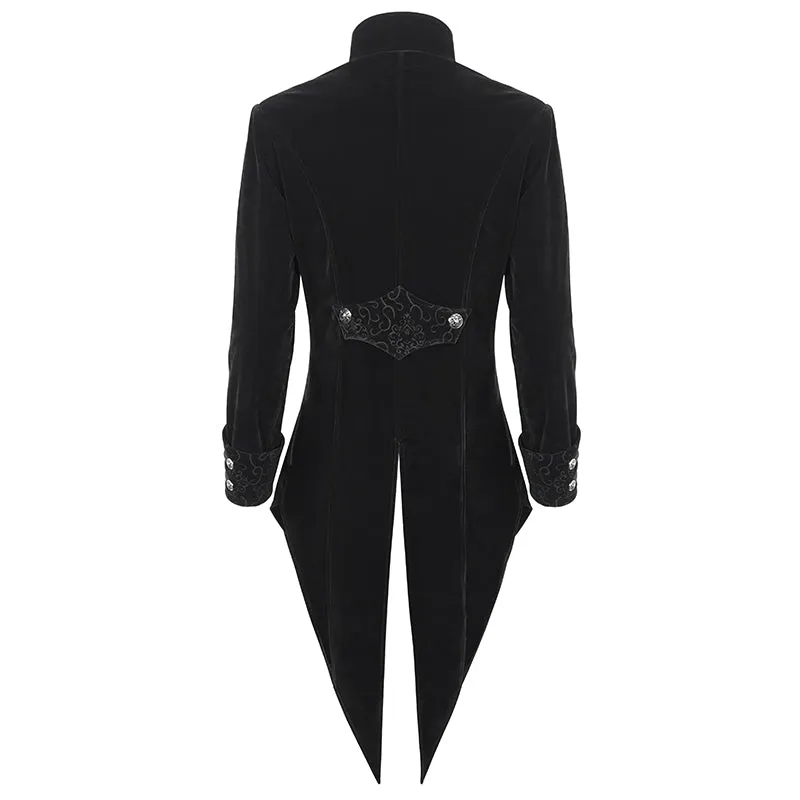 CT21501 black Gothic stand collar tuxedo men's jacket