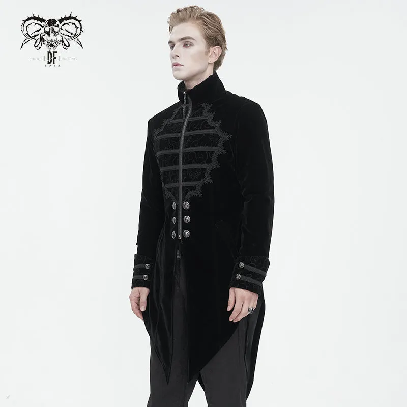 CT21501 black Gothic stand collar tuxedo men's jacket