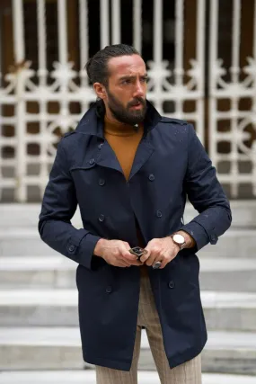 Dark Blue Trench Coat