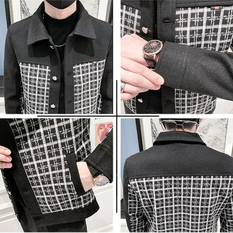 Double Side Plaid Pattern Jacket