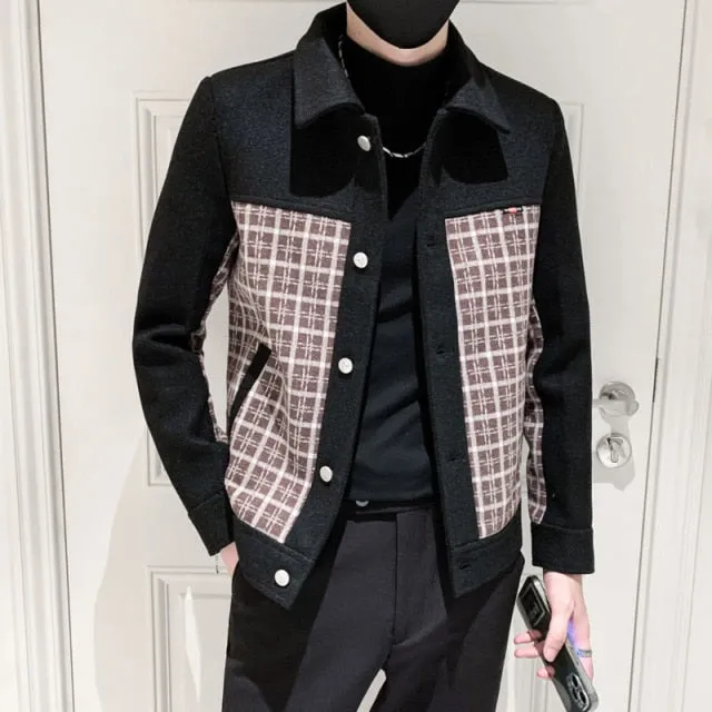 Double Side Plaid Pattern Jacket