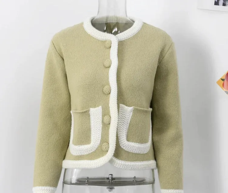 Elegant tweed crop jacket