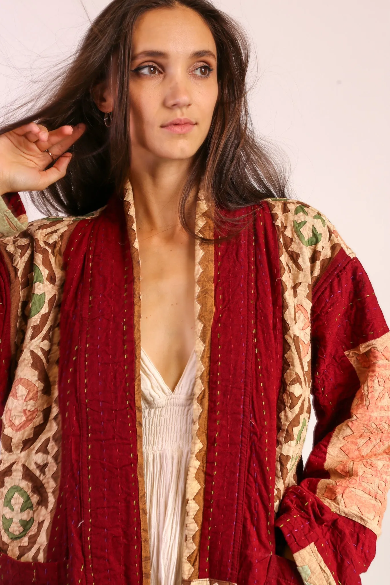 EMBROIDERED ARTISAN JACKET COAT SABE