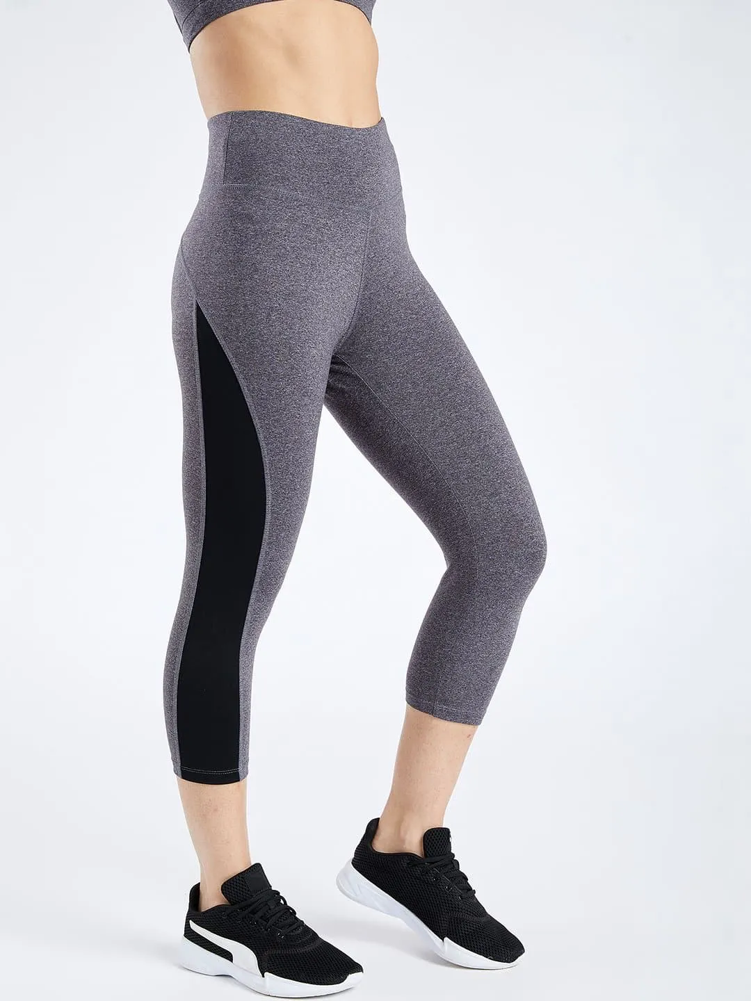 Essential Charcoal Spacedye Hardcore Capri Leggings