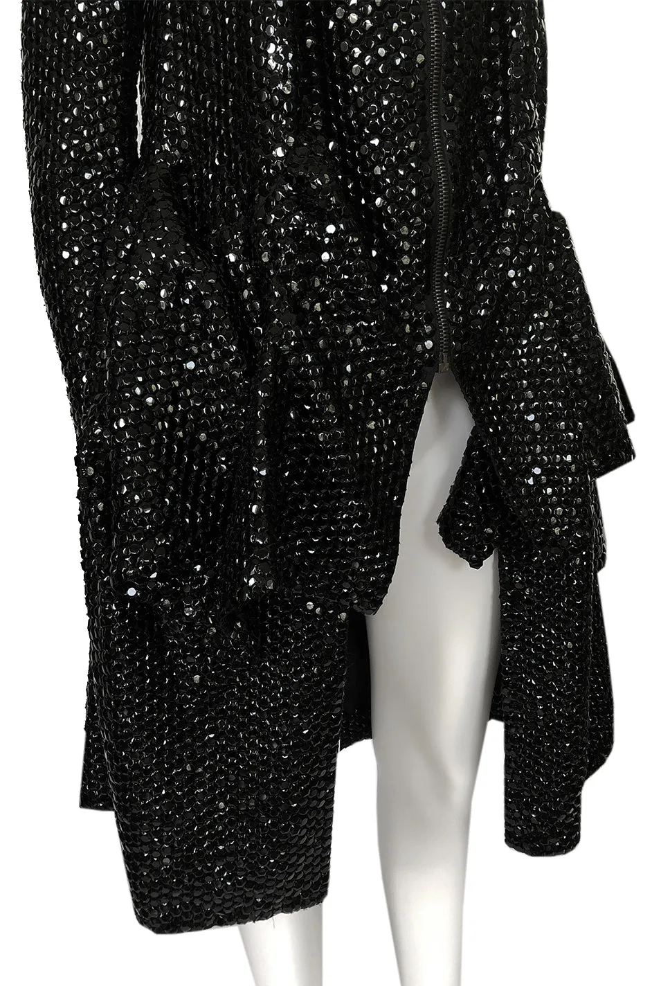 Fall 2008 Yves Saint Laurent by Stefano Pilati Runway Metal Sequin Coat