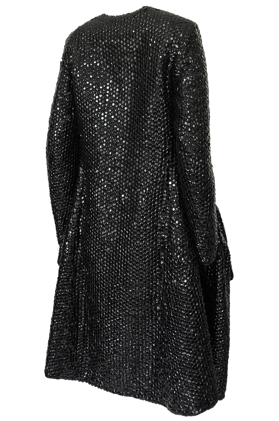 Fall 2008 Yves Saint Laurent by Stefano Pilati Runway Metal Sequin Coat