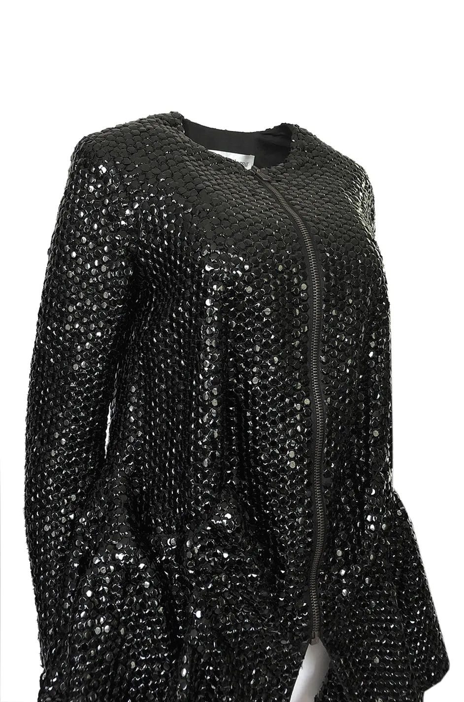 Fall 2008 Yves Saint Laurent by Stefano Pilati Runway Metal Sequin Coat