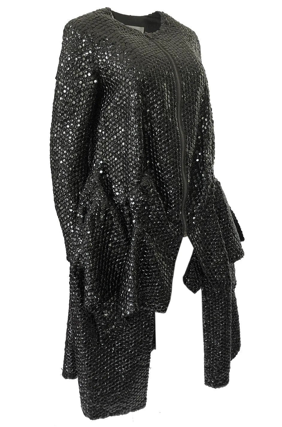 Fall 2008 Yves Saint Laurent by Stefano Pilati Runway Metal Sequin Coat