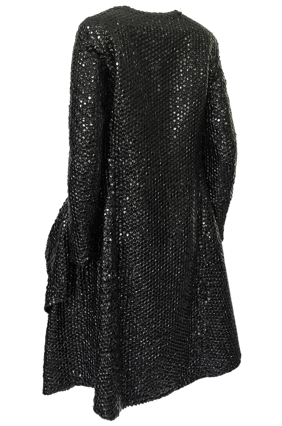 Fall 2008 Yves Saint Laurent by Stefano Pilati Runway Metal Sequin Coat