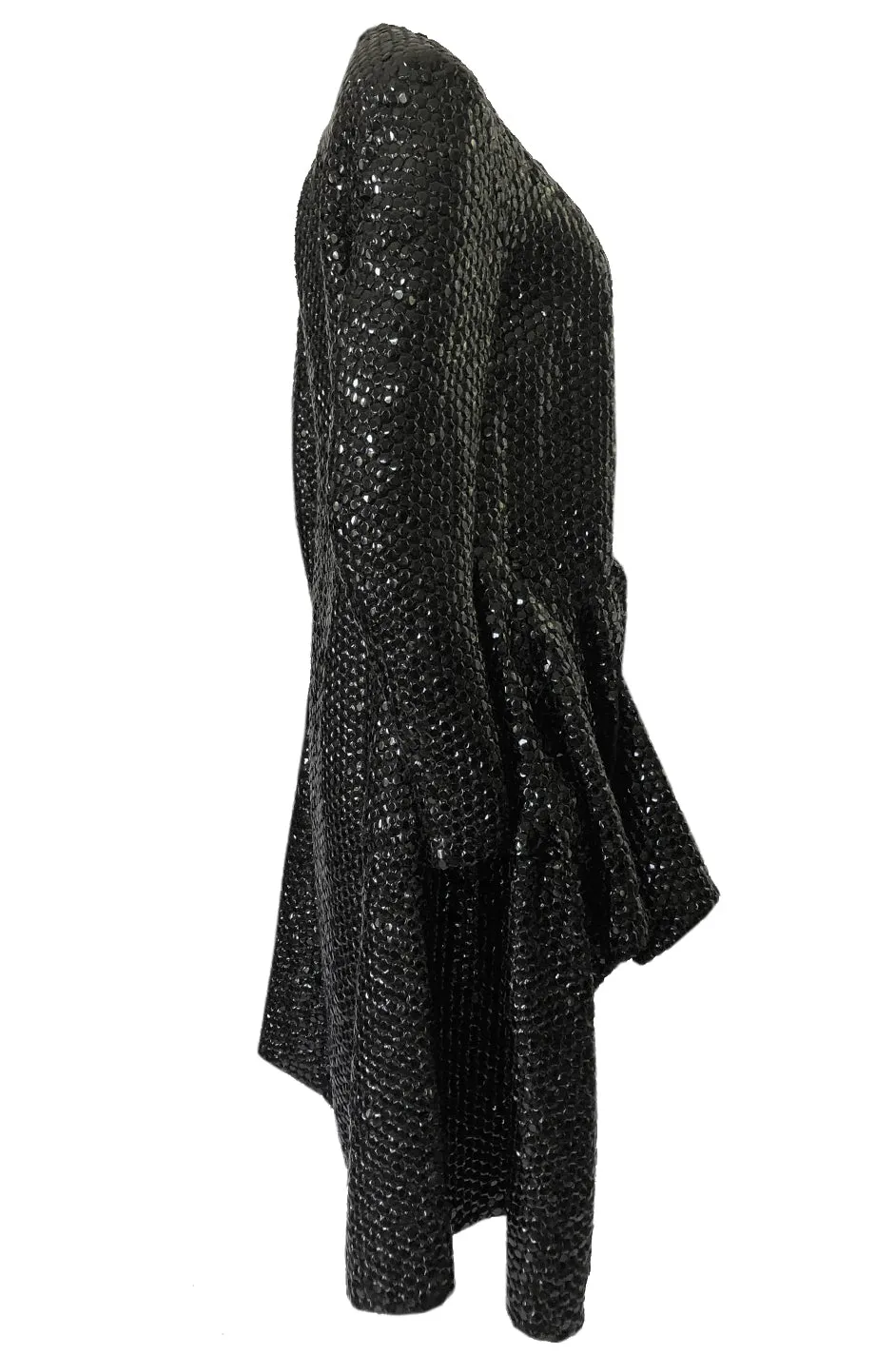 Fall 2008 Yves Saint Laurent by Stefano Pilati Runway Metal Sequin Coat