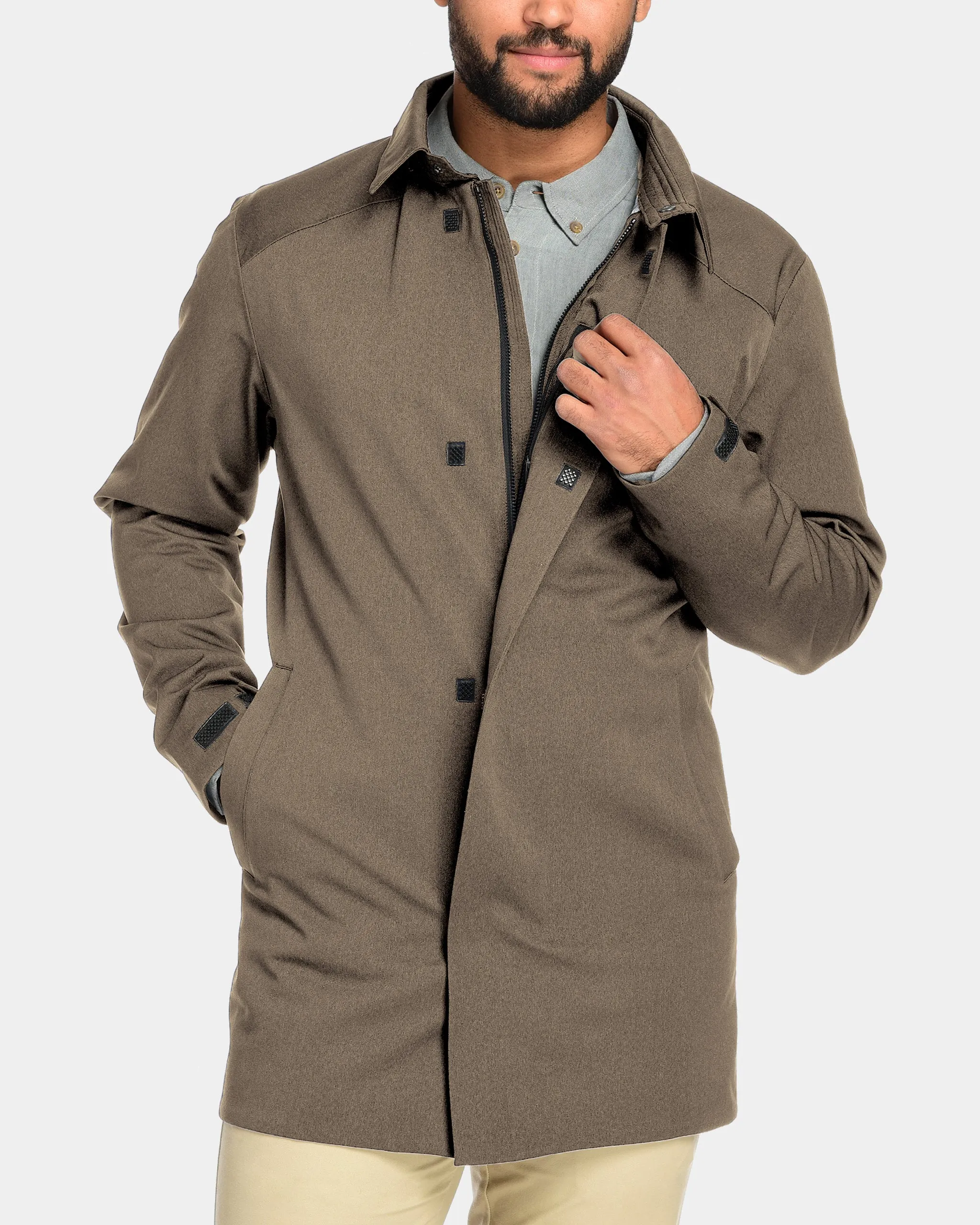 Fisher   Baker Chelsea Removable Hood Waterproof Trench Coat