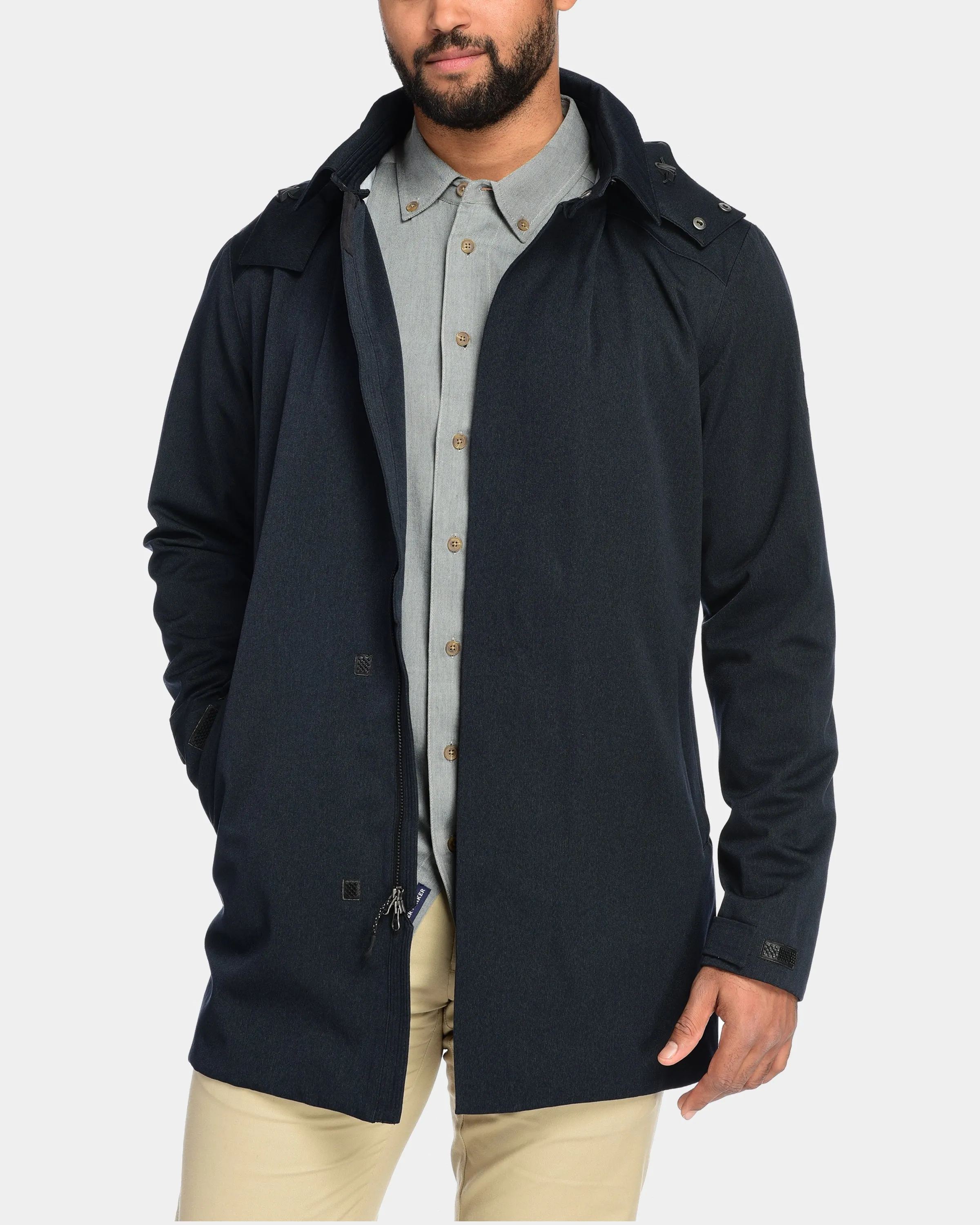 Fisher   Baker Chelsea Removable Hood Waterproof Trench Coat