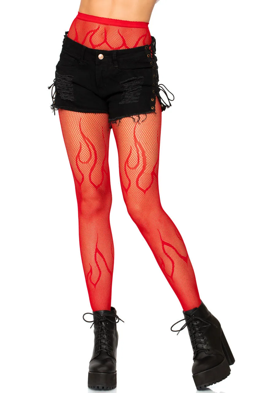 Flame Net Tights