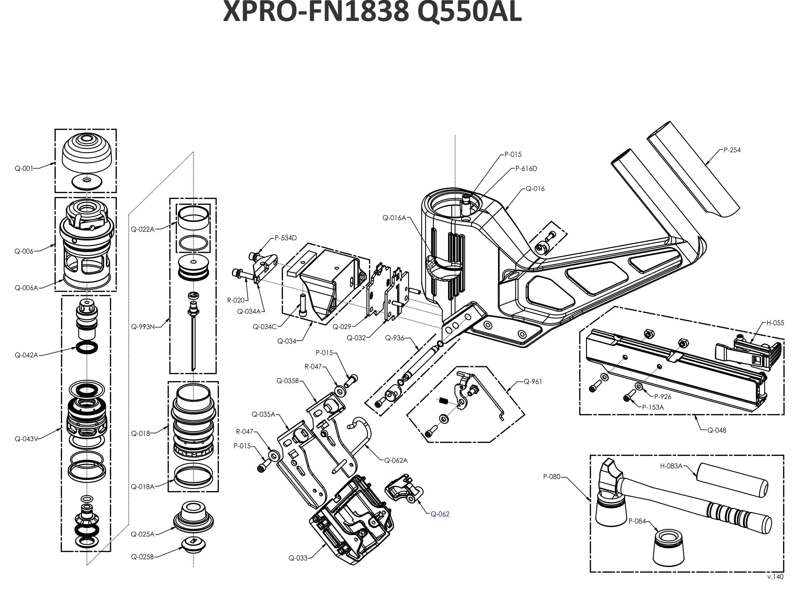 FLOORING NAILER PT PNEUMATIC - Q550AL