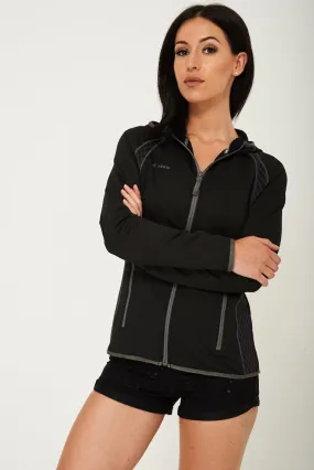 Full Zip Hoodie In Black