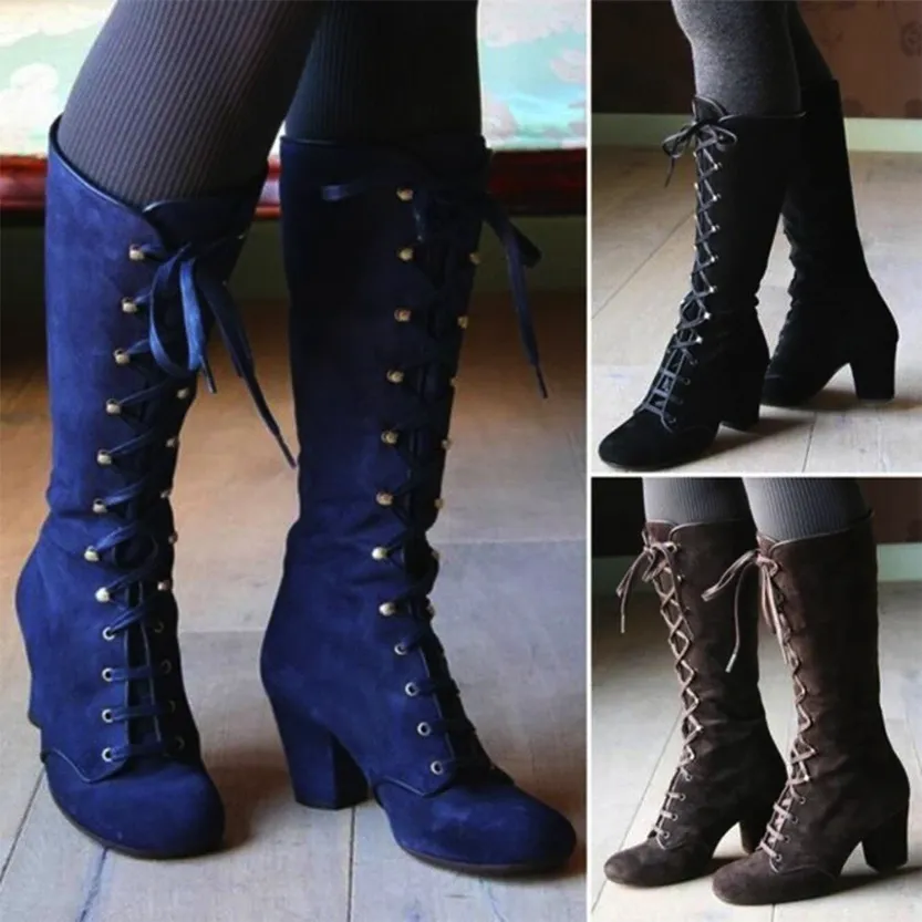 Funki Buys | Boots | Women's Vintage Retro Lace Up Boots