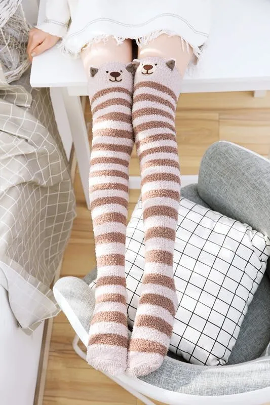 Fuzzy Thigh Highs (15  Styles)