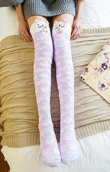 Fuzzy Thigh Highs (15  Styles)