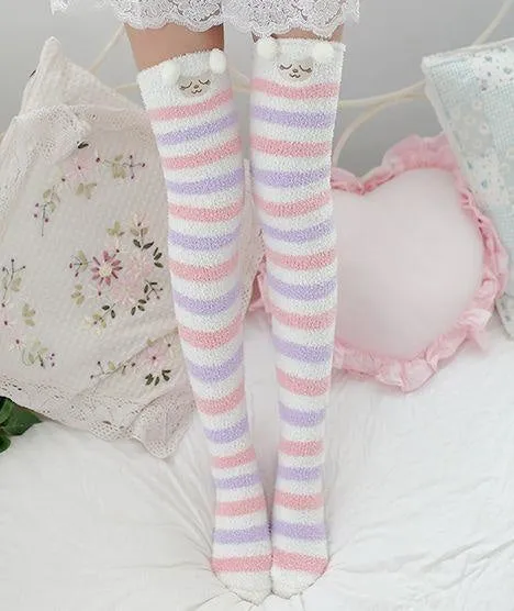 Fuzzy Thigh Highs (15  Styles)