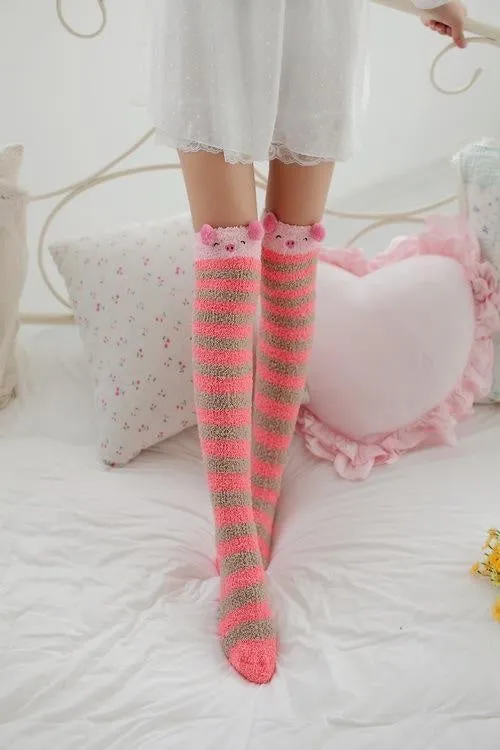 Fuzzy Thigh Highs (15  Styles)