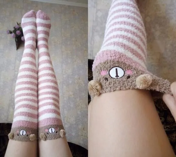 Fuzzy Thigh Highs (15  Styles)