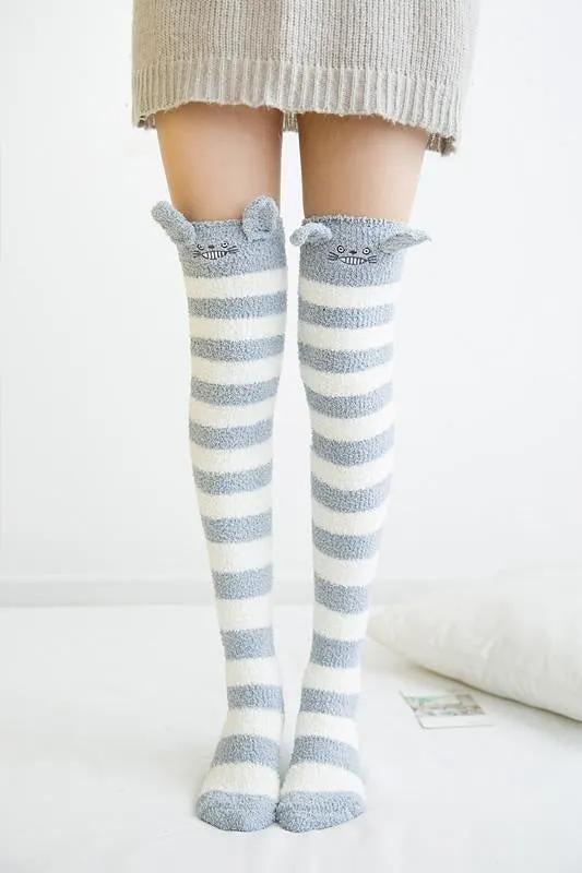 Fuzzy Thigh Highs (15  Styles)