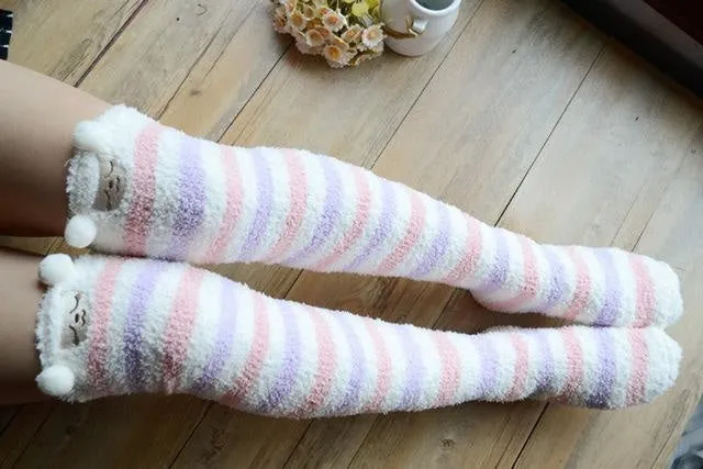 Fuzzy Thigh Highs (15  Styles)