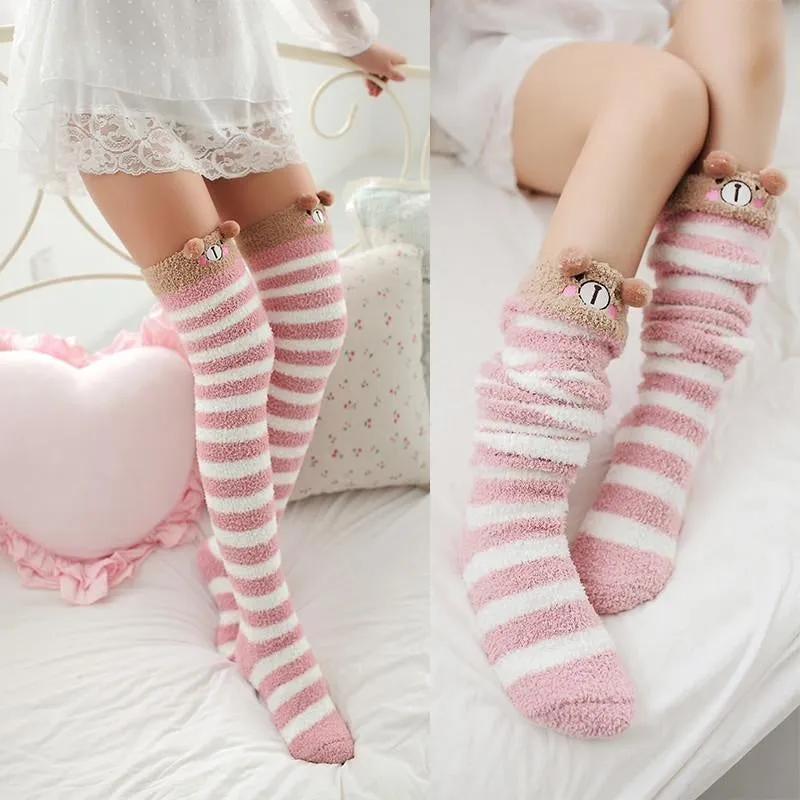 Fuzzy Thigh Highs (15  Styles)