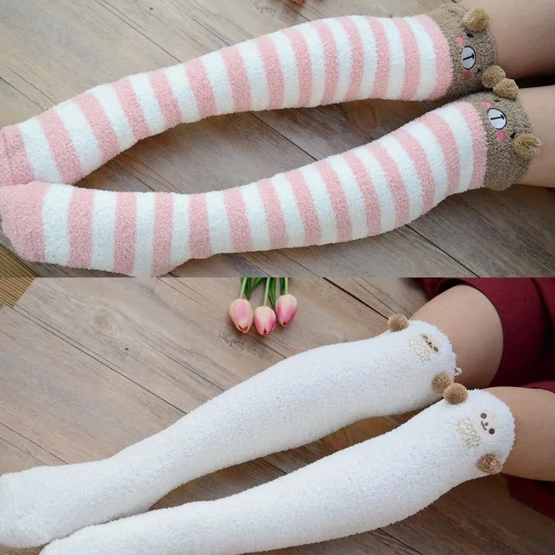 Fuzzy Thigh Highs (15  Styles)