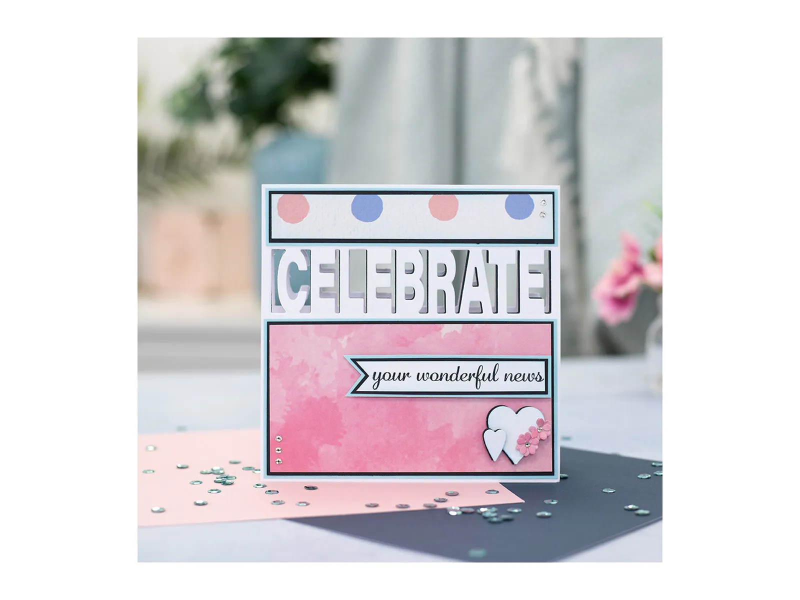 Gemini Word Cut In Stamp & Die - CELEBRATE your success