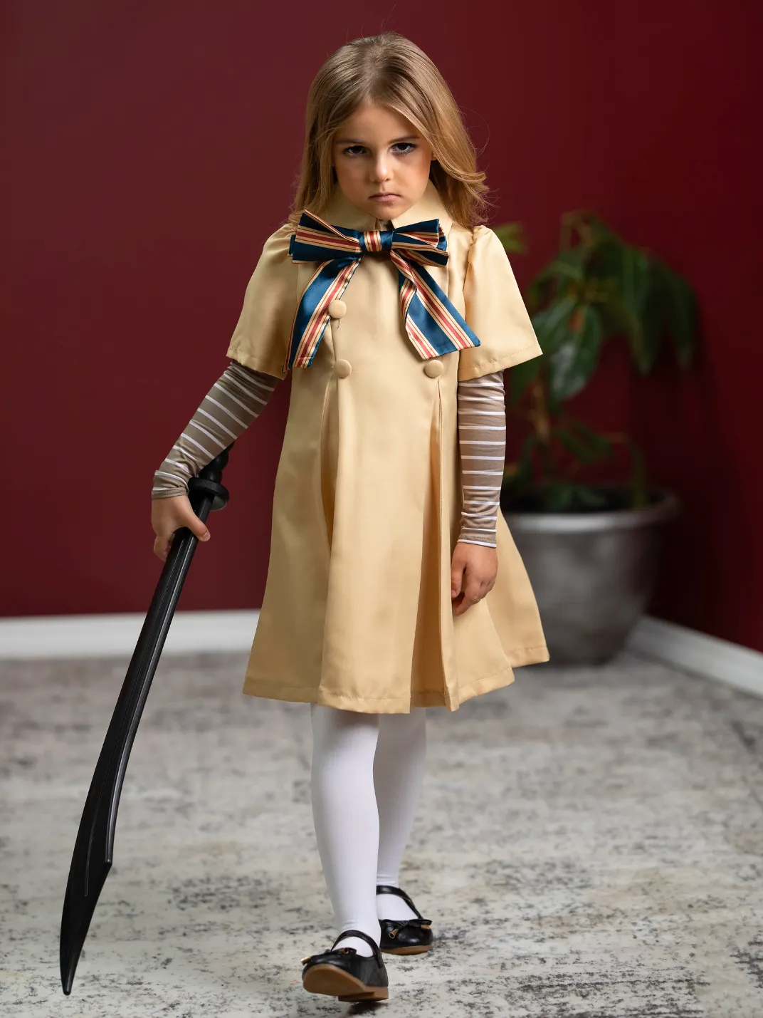 Girls M3GAN Inspired Trench Costume Dress