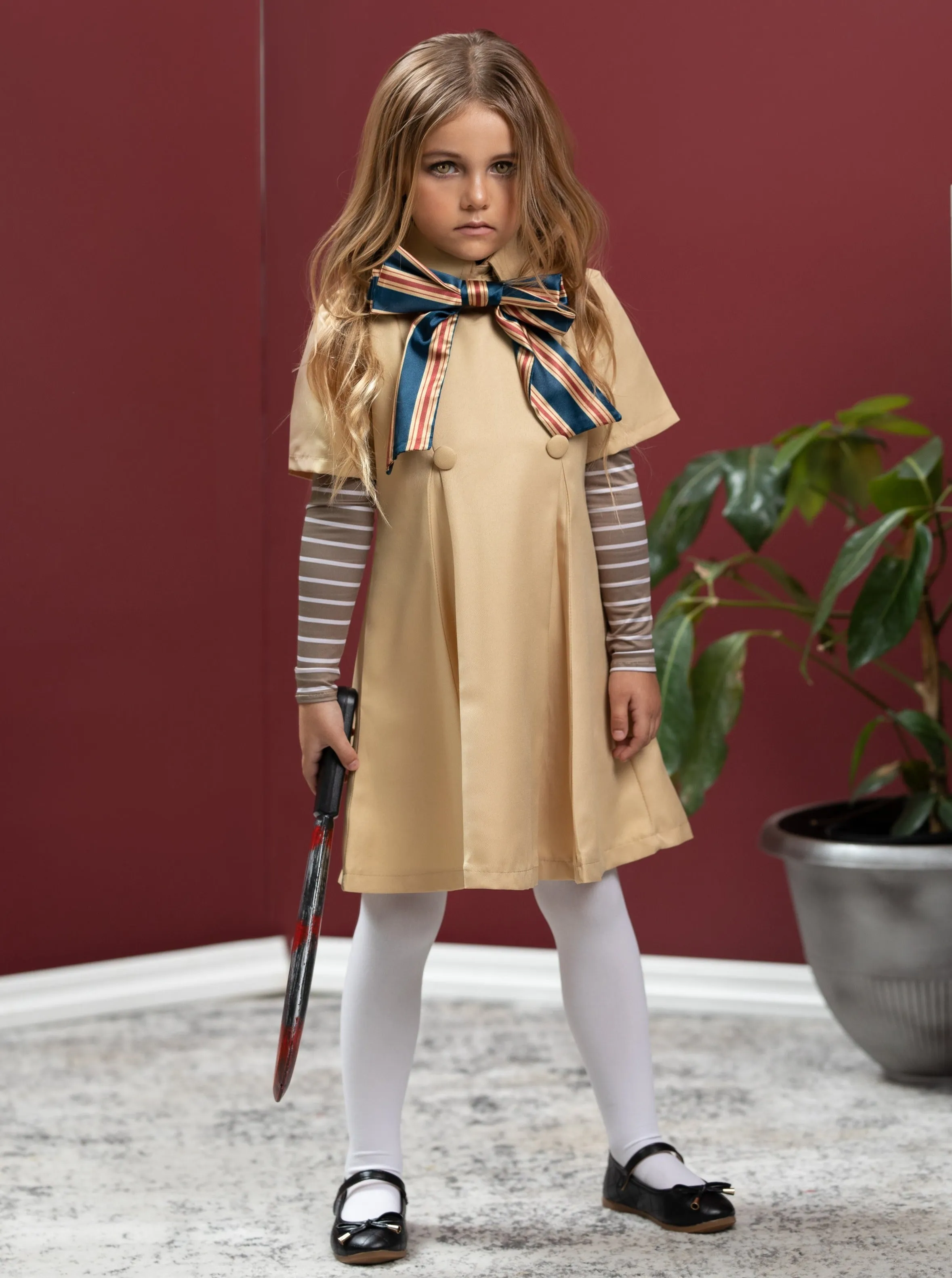 Girls M3GAN Inspired Trench Costume Dress