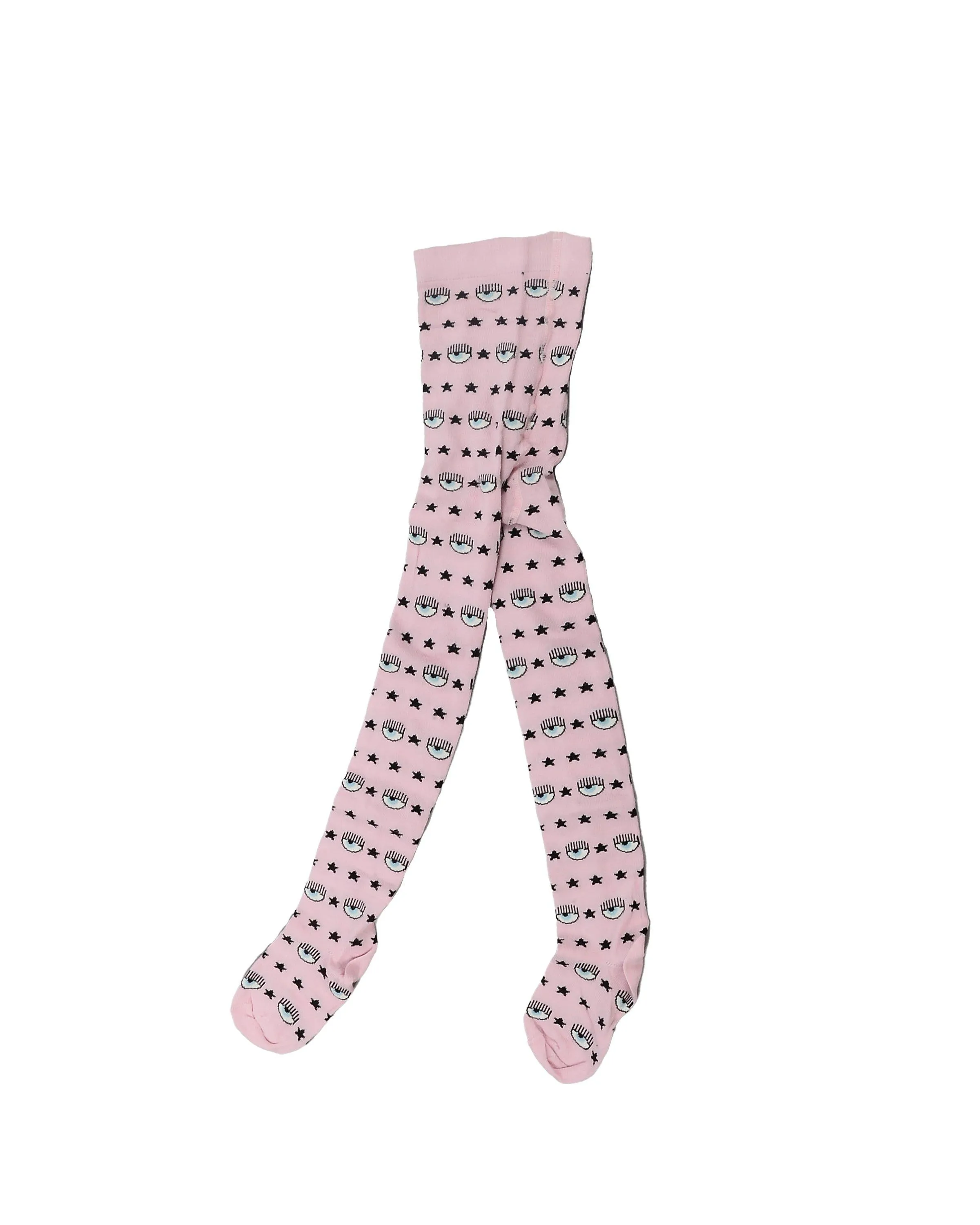 Girls Pink Eye Tights