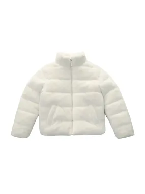 Girls' Teddy Sherpa Puffer Jacket Winter Coat