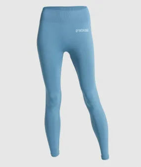 Gymshark Breeze Lightweight Seamless Tights - Blue Stone