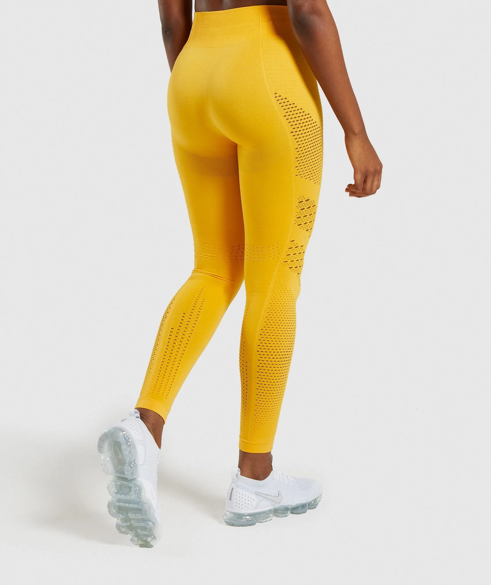 Gymshark Flawless Knit Tights - Yellow