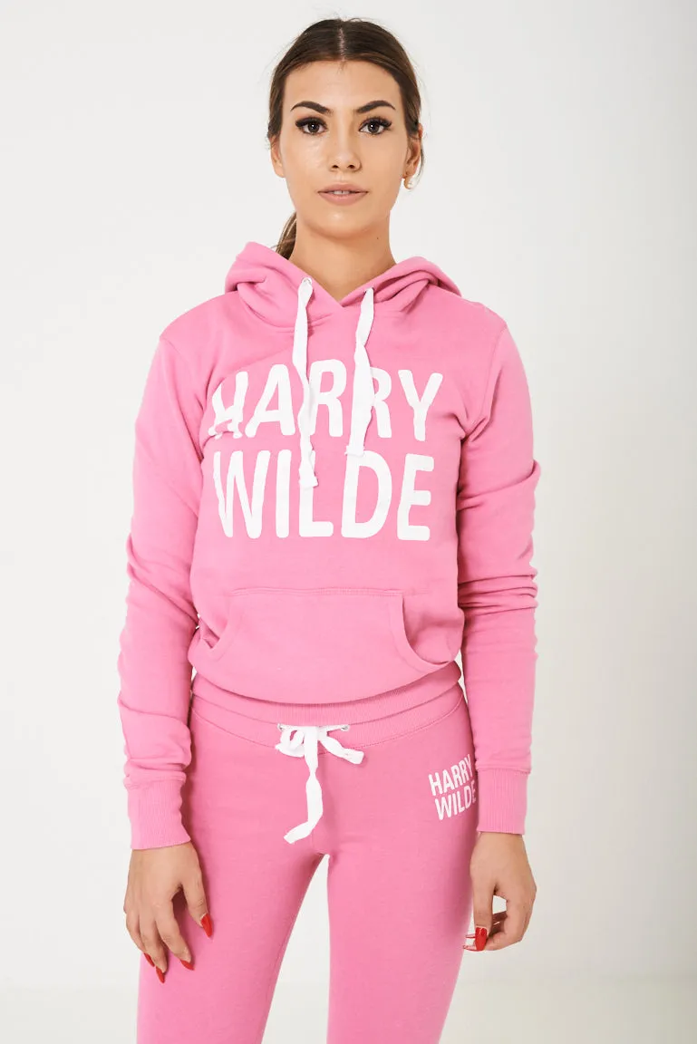 Harry Wilde Logo Hoodie In Pink