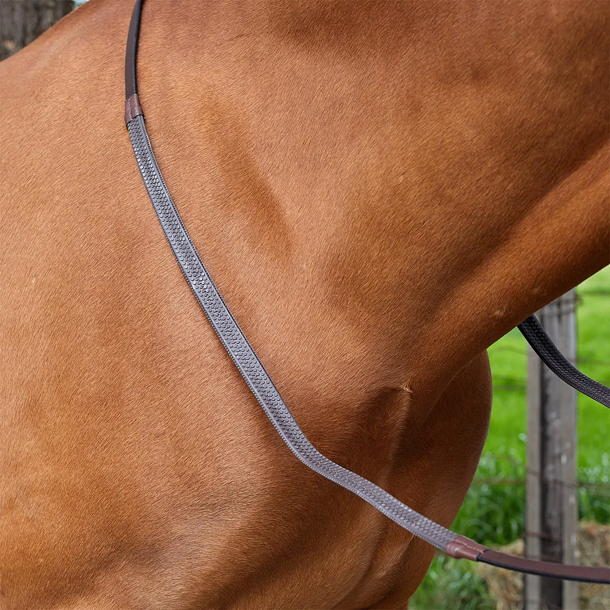 HDR Pro Mono Crown Raised Figure Eight Bridle with Rubber Reins