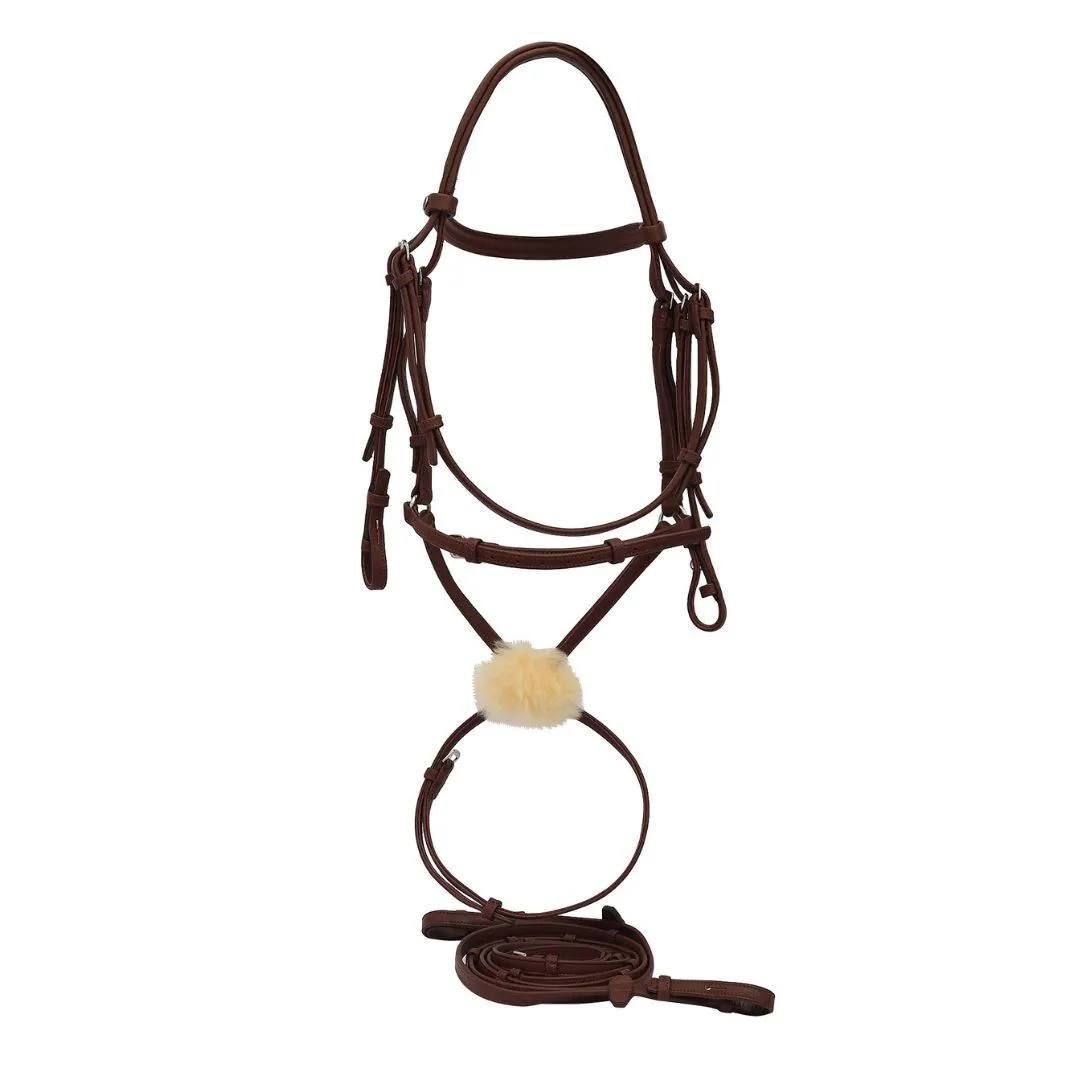 Henri de Rivel Kushy Plain Raised Figure Eight Noseband Bridle