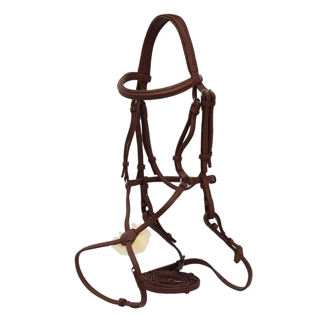 Henri de Rivel Kushy Plain Raised Figure Eight Noseband Bridle