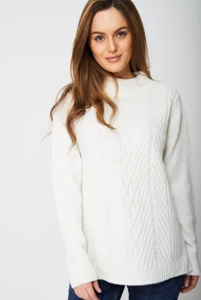 High Neck Textured Jumper