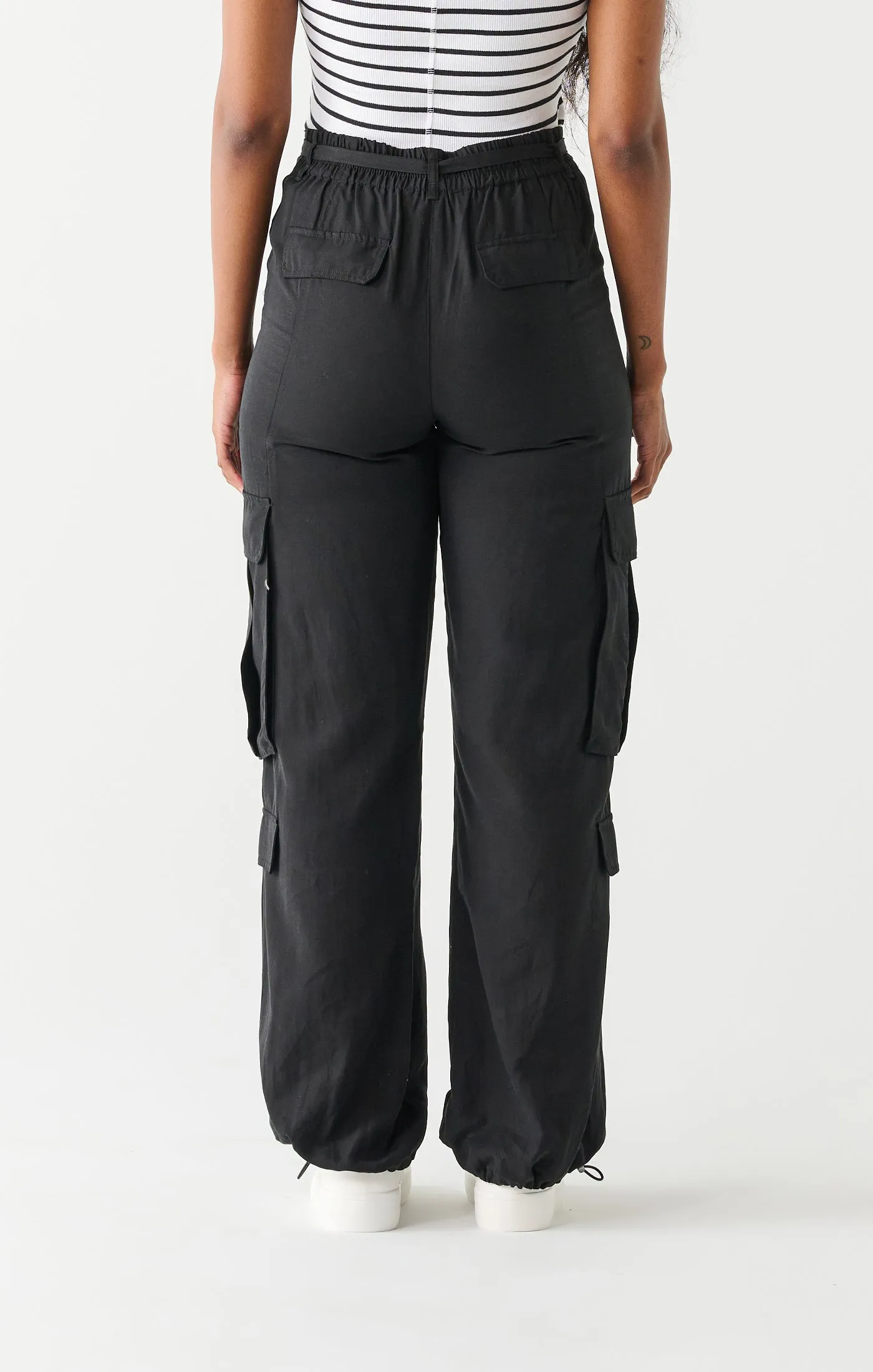 High Rise Parachute Cargo Pant